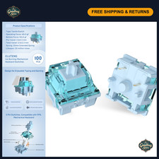 100 Pcs Tactile Mechanical Keyboard Switches - 48gf, Pre-Lubed, 5 Pins, Gaming U picture