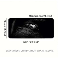 2D1pcs Skull Tactical Operator Rubber Mouse Pad XL Gaming Office Desk Mat Dura picture