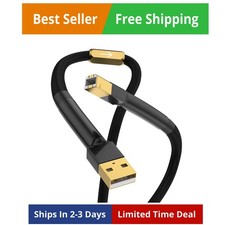 HiFi USB 2.0 Cable Type A to Type B Male - Male 6.6FT/2M Printer Scanner Data... picture