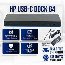 HP USB-C G4 Dock Station for ZBook 14u G6 15 15u G3 G6 17 G3 G6 w/ 90W Adapter picture