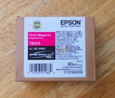 New Genuine Epson T8503 Vivid Magenta Ultra Chrome HD Ink SC-P800 Exp 08-2022 picture