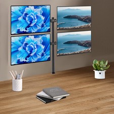 Multi Monitor Mount Gaming Pc Vertical Desktop Computer Stand Rack Screen Quad picture