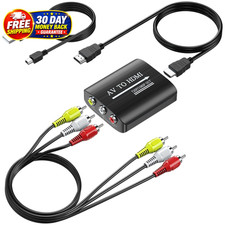 RCA to HDMI Converter, AV to HDMI Converter for TV/PC/N64/Wii/PS1/PS2/PS3/STB/X picture
