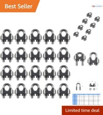 20PCS Stainless Steel Cable Clips 1/8