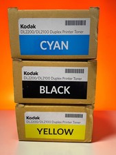 3PC Kodak Cartridge Set BLACK&CYAN & Yellow ~ Dl2200/Dl2100 Duplex Printer Toner picture
