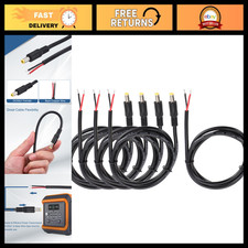 5pcs DC Power Pigtails Cable 5.5mm x 2.5mm Male Barrel Plug to Bare Wire 100cm f picture