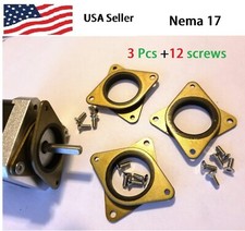 3 x Nema 17 Steel & Rubber Dampers Stepper Motor 3D Printer Damper+12 flat Screw picture