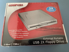 COMP USA External Portable USB 2X Floppy Drive UNOPENED SHRINK SEALED SKU 631119 picture