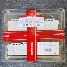 Gigastone 32GB (2×16GB) DDR4-3200 Desktop RAM – White Game Series *NEW/SEALED* picture