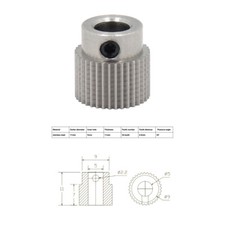 2x 36 Teeth  Extrusion Gear 36T MK8 Stainless Steel ExtruderFeeder picture