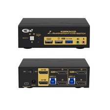 CKL 2 Port USB 3.0 KVM Switch Dual Monitor DisplayPort 1.4 4K@144Hz 8K@30Hz f... picture
