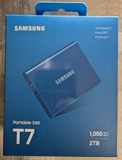Samsung T7 Portable SSD 2TB Blue USB Type-C External SSD MU-PC2T0H/AM picture