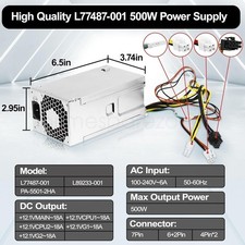 Power Supply L77487-001 L89233-001 FOR HP 280 G8 Pro Z2 L77487-003 500W PSU US picture