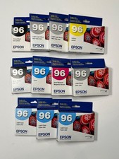Lot of 11 Epson 96 Ultra Chrome K3 printer cartridges new in box - expired picture