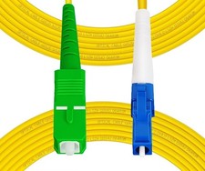 Fibergaga 50m OS2 LC/UPC to SC/APC Single Mode Simplex Fiber Patch Cable picture