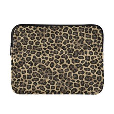 Brown Leopard Print Laptop Sleeve Case Protective Medium, picture