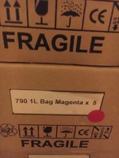 HP 790 Ink Bags x 5  - 1000ml - MAGENTA - HP D/Jet 9000s - Old Stock Unopened picture
