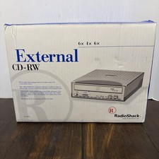 Vintage RadioShack External CD-RW Drive 6x 4x 6x 25-3052 NEW OPEN BOX picture