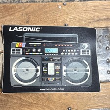 Lasonic Boombox Pictorial Graphic Mouse Pad - Black & Gray picture