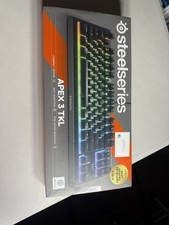 New SteelSeries Apex 3 TKL RGB Gaming Keyboard Water Resistant Tenkeyless Black picture