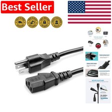 Universal 3 Prong AC Power Cord 13.2Ft for Treadmills & Projectors - Durable picture