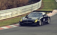 Cars black mercedes sls Desk Mat Stitched picture
