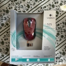 Logitech M525 Wireless Mouse Red 910-002697 W Dongle New In Box picture