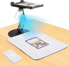 Trading Card Scanner Stand with Magnetic LED Light & Foldable Phone Holder - Qui picture