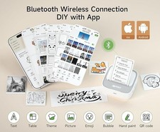 Mini Printer with Sticker Paper, Portable Sticker Printer Efficiently Gift, Kids picture