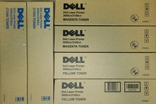 6 Pack Genuine Dell 3000CN, 3100CN Laser Toner Cartridges picture
