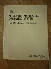 Microsoft MS-DOS Operating System 5.0 For Magitronic Computers User Guide Book picture