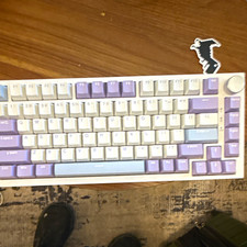 AJAZZ AK820 Mechanical Wired Illuminated Keyboard QWERTY White/Purple/Gray picture