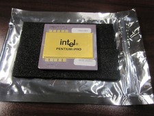 VINTAGE Intel Pentium Pro SL22T/SL22V 200MHz 256 Cache Socket 8 GOLD Top & Pin picture