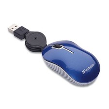 Verbatim Wired Optical Computer Mini USB-A Mouse - Plug & Play Mini, BLUE picture