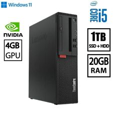 LENOVO Desktop Computer Windows 11 20GB 1TB SSD+HDD WiFi FAST PC CLEARANCE SALE picture