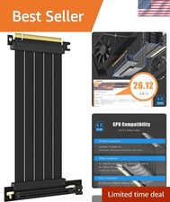 200mm PCIe 4.0 x16 GPU Riser Cable - 90 Degree Right Angle for Enhanced Setup picture