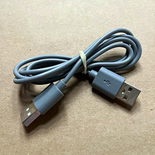 Gray USB-A Male to USB-A Male Flat USB Cable 18 in ( 5 ft) 5V (1:1) picture