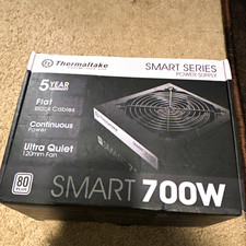 Thermaltake SMART 700W 80 PLUS Certified ATX Power Supply Flat Black Cables picture
