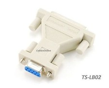 DB9/DB25 Serial (RS232) Female Loopback Tester Adapter - CablesOnline TS-LB02 picture