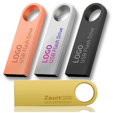Lot 10PCS 1/2/4/8/16GB Metal USB Flash Drive Memory U Stick Storage Custom Logo picture