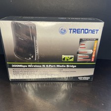 NIB Wireless Media Bridge TRENDnet N300 4-Port TEW-640MB Sealed picture