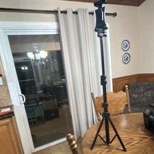 Universal Adjustable Tablet/ Phone Stand Holder Tripod Mount, Black Plastic picture