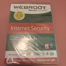 SEALED Webroot Secure Anywhere Internet Security 3 Devices Windows/Mac/Android picture