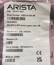 NEW Arista CAB-S-S-25G-3M original  25GbE SFP25 to SFP25 twinax copper cable 3M picture