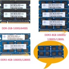 LOT Nanya 8GB 4GB 2GB DDR3/DDR2 12800L 12800S/10600S Laptop Memory RAM Intel KIT picture