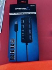 Sabrent HB-UM43 4-Port USB 3.0 Hub/Splitter Box w/ Power Switches, Black picture