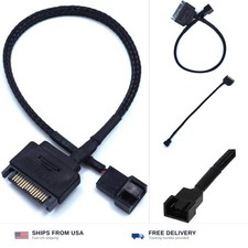 OPSFALCON 2 Pack SATA to 3 Pin / 4 Pin PMW 12V PC Case Fan Power Adapter Cabl... picture