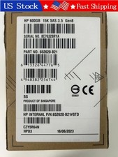 1PCS New HPE 653952-001 600GB 15K SAS 6Gb/s 3.5