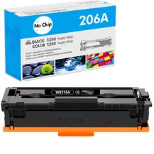 1PK NO CHIP Toner Replace for W2110A HP 206A LaserJet Pro MFP M283cdw Printers picture