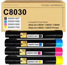 Chip 4-Pack Toner Cartridges BCMY Compatible With Xerox BN C8030 Hoieayton picture